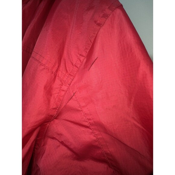 VTG i5 Apparel Red Water Resistant  Zip Windbreaker Rain Jacket Hooded Large - Picture 10 of 10